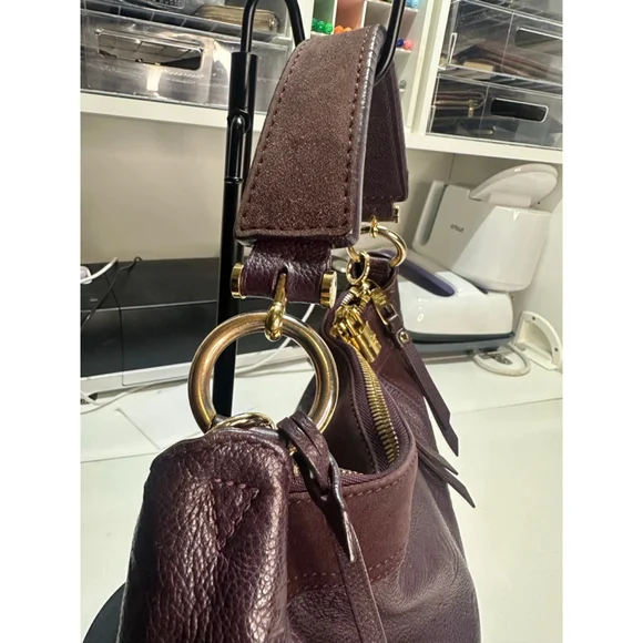 Women's Louis Vuitton Purple Leather Audacieuse EnprienteSuede Hobo Bag One Size - Picture 6 of 16